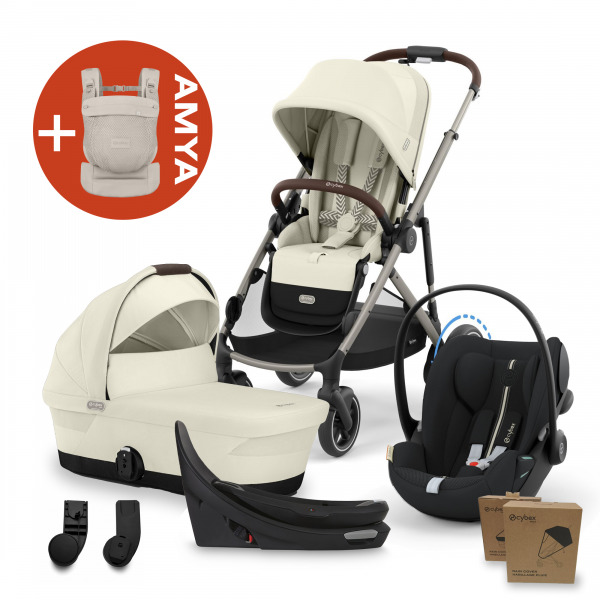 CYBEX Gold eGazelle 4in1 All Weather +AMYA - Seashell Beige/Moon Black